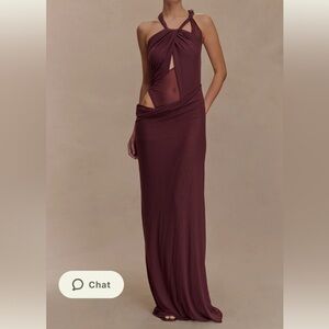 Meshki Edwina Knotted Mesh Maxi Dress